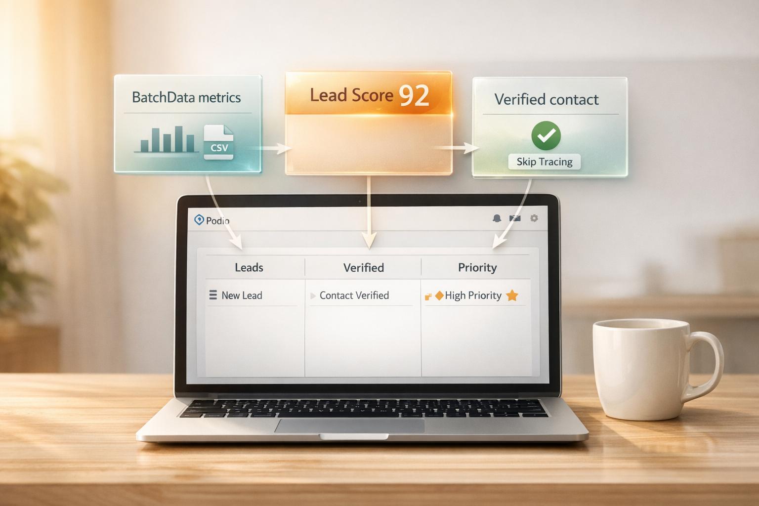 How to Score and Prioritize Real Estate Leads in Podio Using BatchData