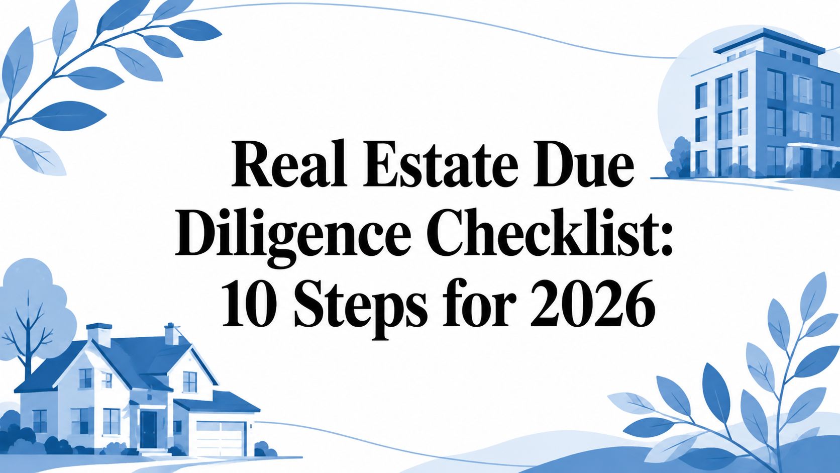 Real Estate Due Diligence Checklist: 10 Steps for 2026