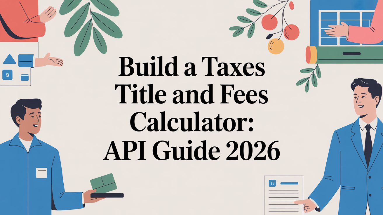 Build a Taxes Title and Fees Calculator: API Guide 2026