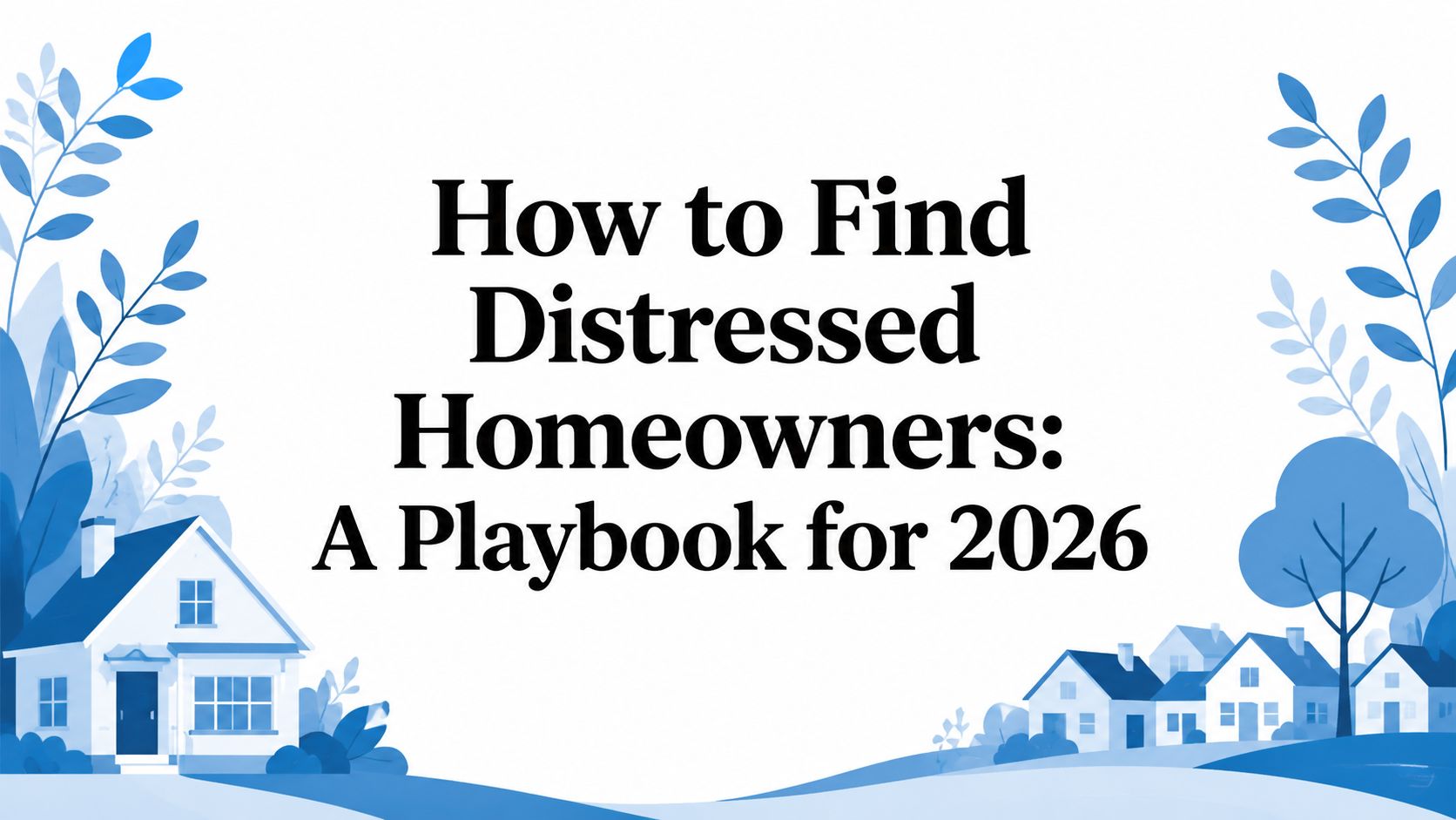 How to Find Distressed Homeowners: A Playbook for 2026