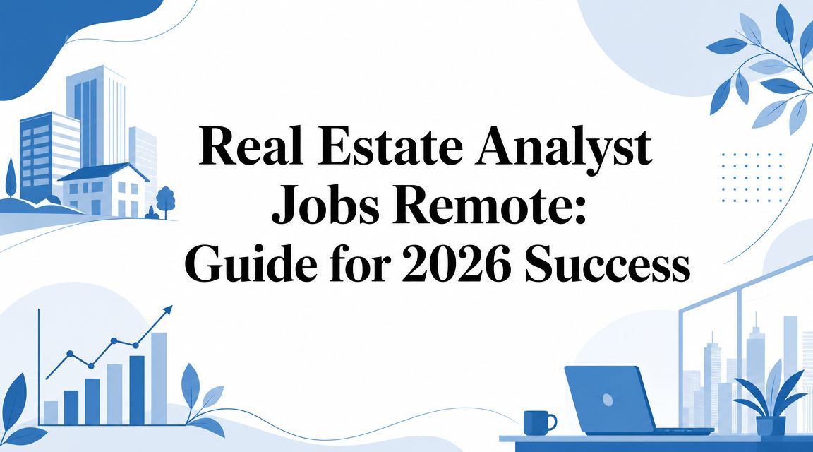 Real Estate Analyst Jobs Remote: Guide for 2026 Success