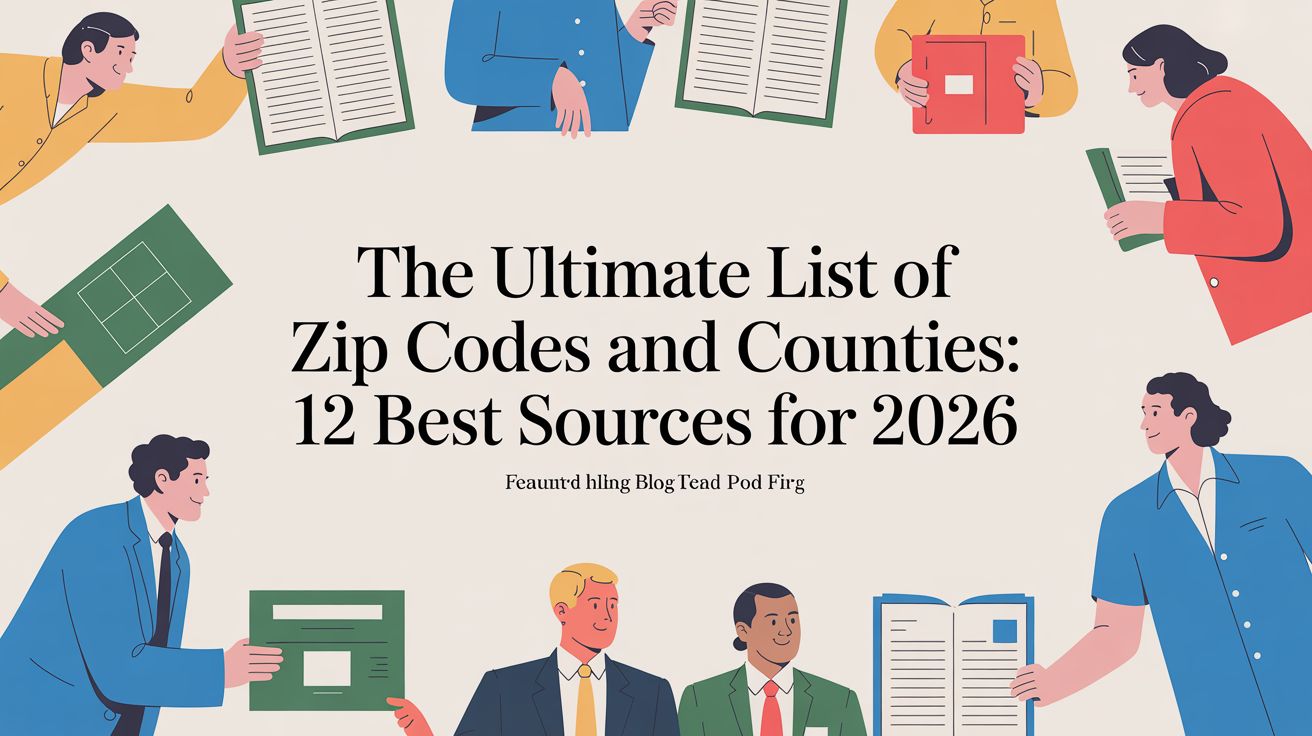 The Ultimate List of ZIP Codes and Counties: 12 Best Sources for 2026