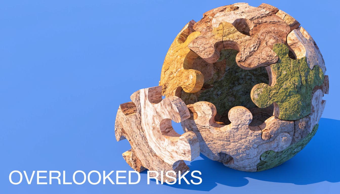 A 3D rendering of a wooden jigsaw puzzle globe with one missing piece against a blue background.