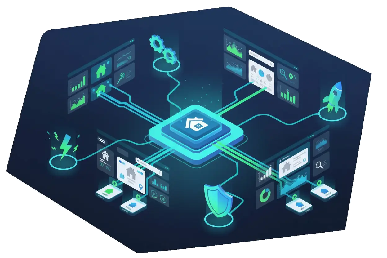 Real estate investor using a mobile app powered by the RentCast API to calculate rental yields and market comps in real-time.